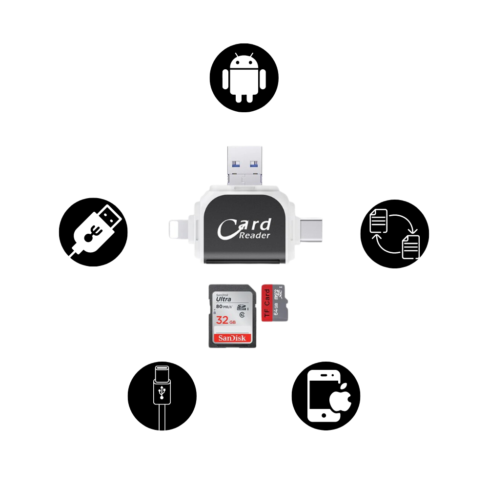 Universal SD Card Adapter - Technical characteristics - Ozerty