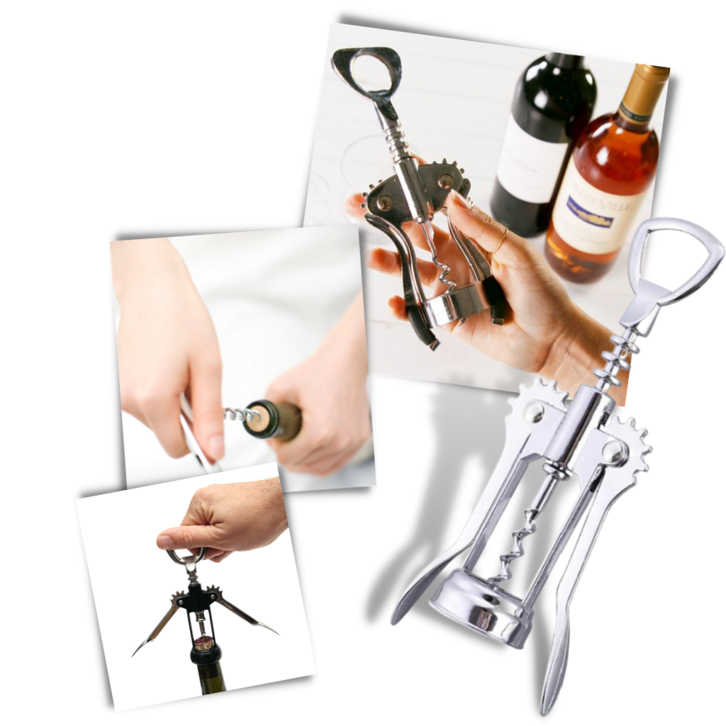 Versatile Wine Bottle Opener | Wine Corkscrew | Screwpull Wine Opener - Ozerty