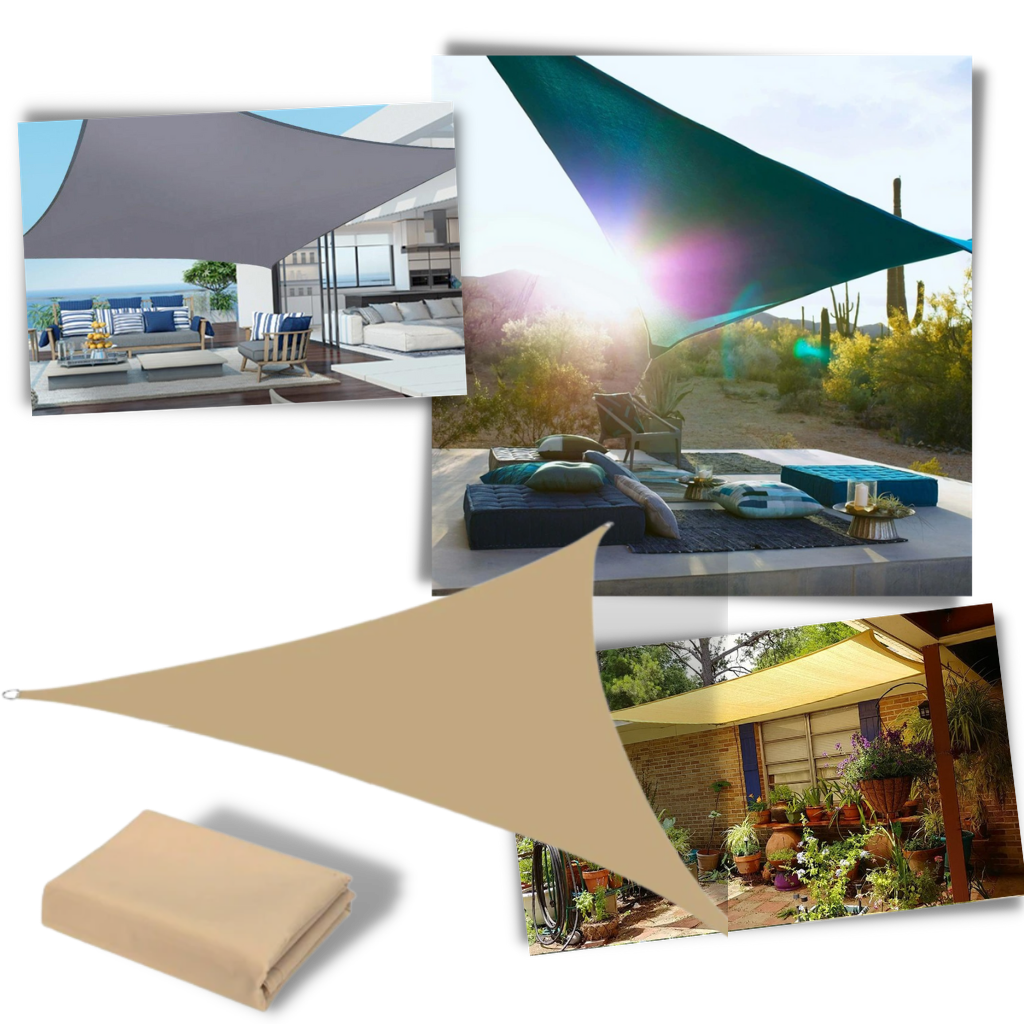 Anti UV resistente all'acqua Triangolo parasole Vela | Tenda da sole del patio  - Ozerty