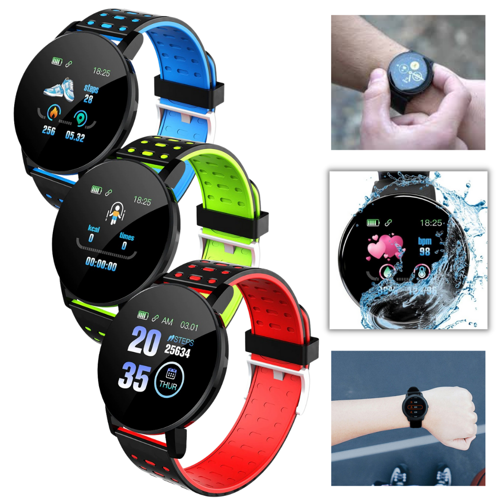 Impermeabile smartwatch dati in tempo reale | pedometro smartwatch - Ozerty