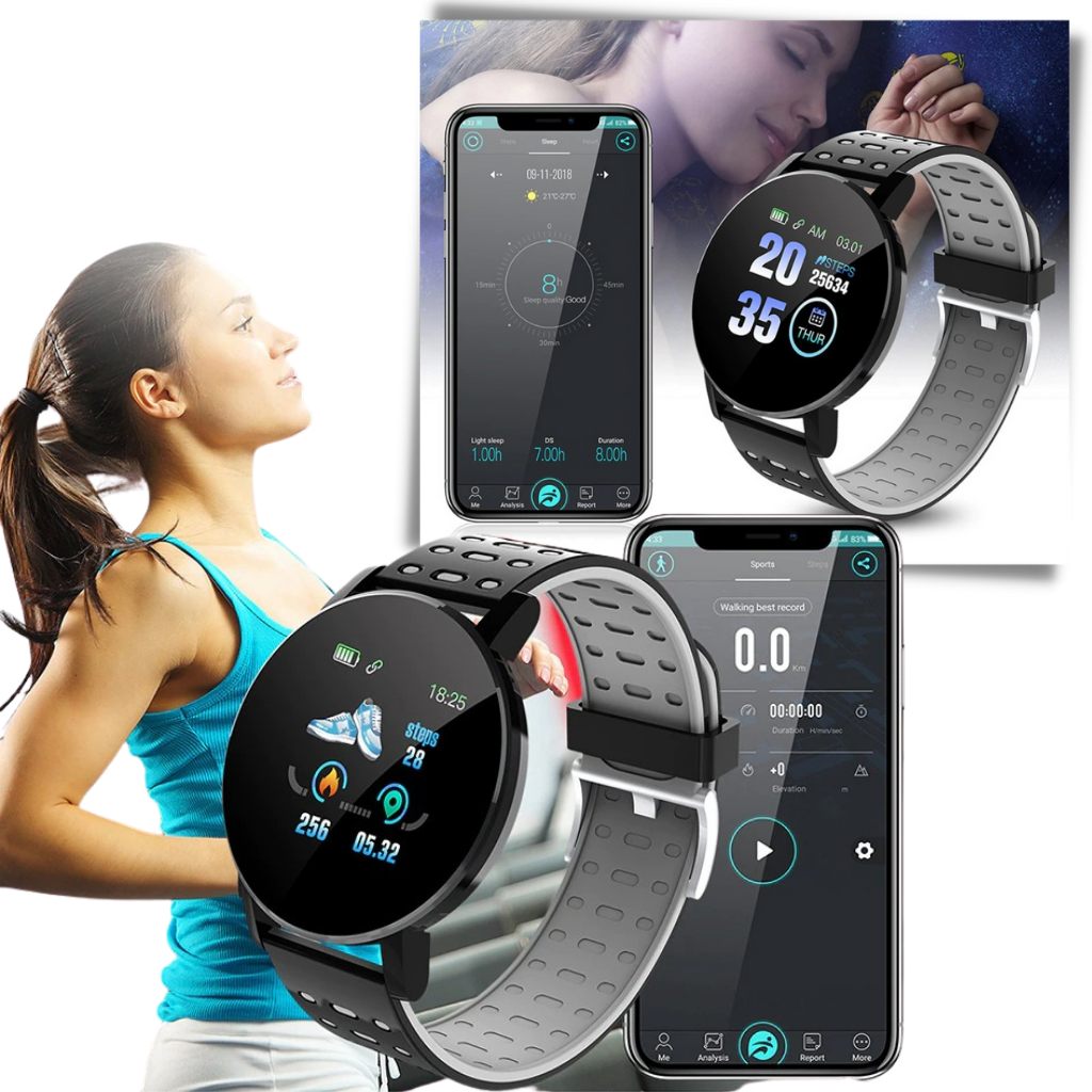 Waterproof smartwatch  - Multi-sport mode and sleep monitoring - Ozerty
