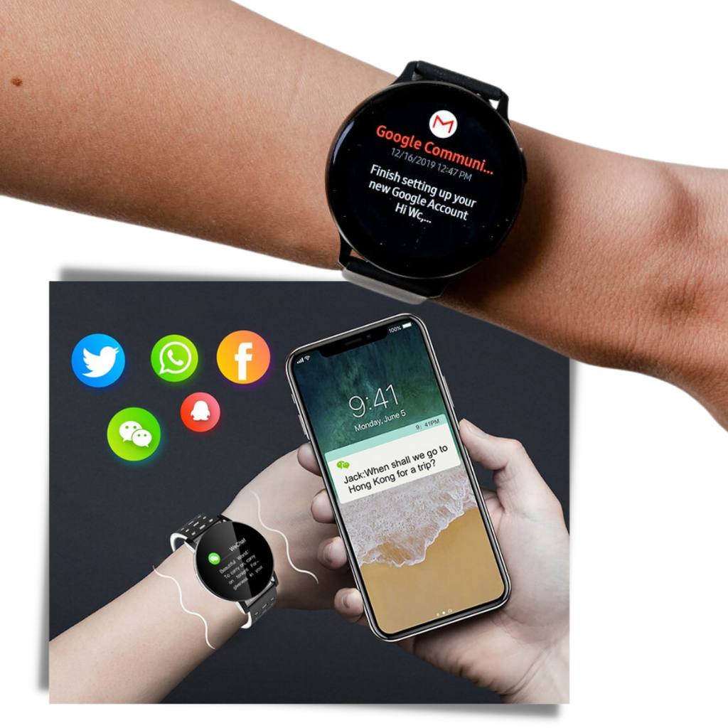 Waterproof smart watch - Real-time notifications - Ozerty
