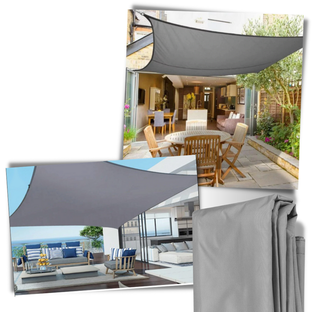 Weatherproof Rectangular Sun Shade sail - For large and small areas - Ozerty