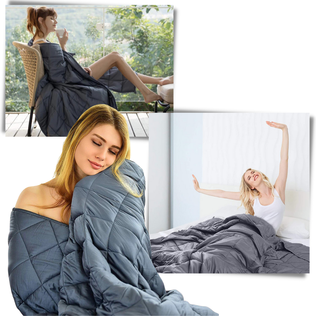 Weighted Blanket Deep pressure Therapy  - Stress Relief Effect - Ozerty