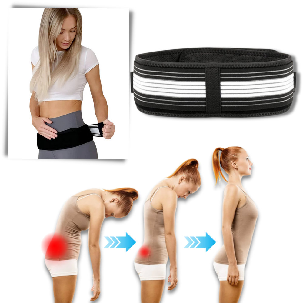 Cintura regolabile per la schiena - Miglioramento della postura e dell'allineamento della colonna vertebrale - Ozerty