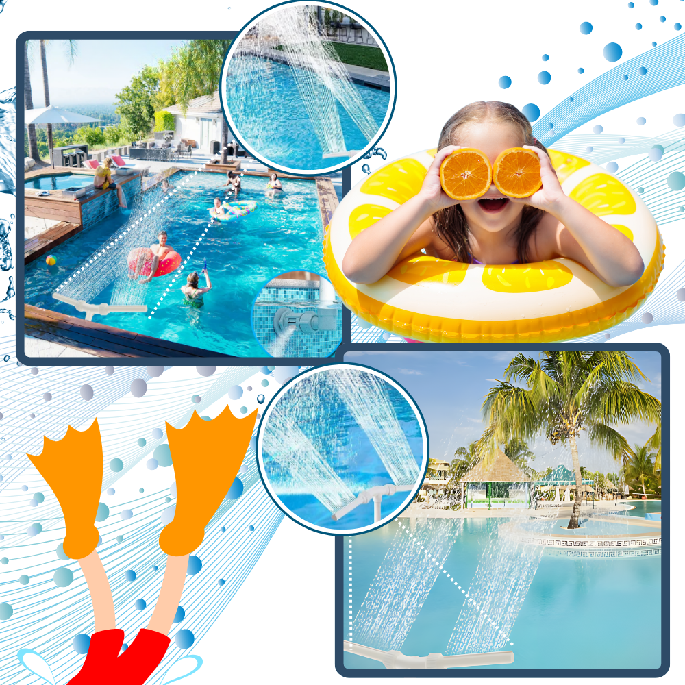 Adjustable Pool Waterfall Fountain - Customize Your Waterfall Experience - Ozerty