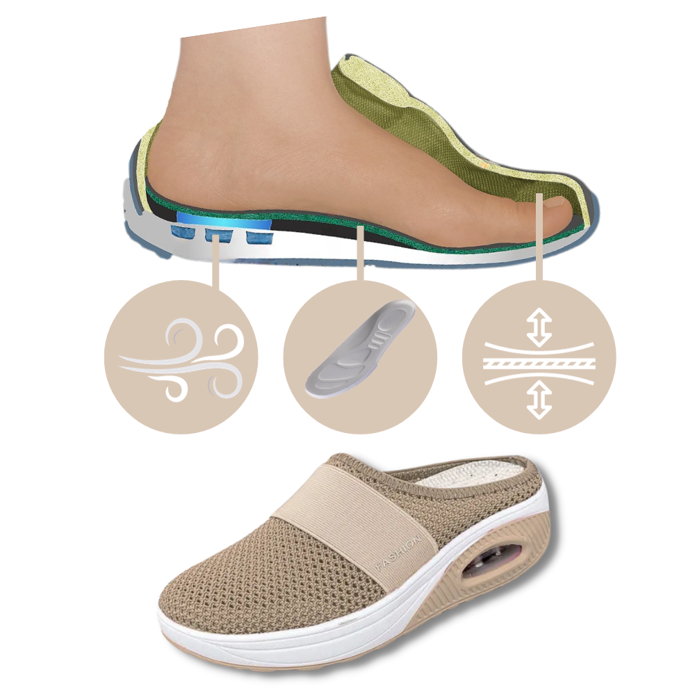 Air-cushion diabetic slip-on shoes - Breathable Comfort - Ozerty
