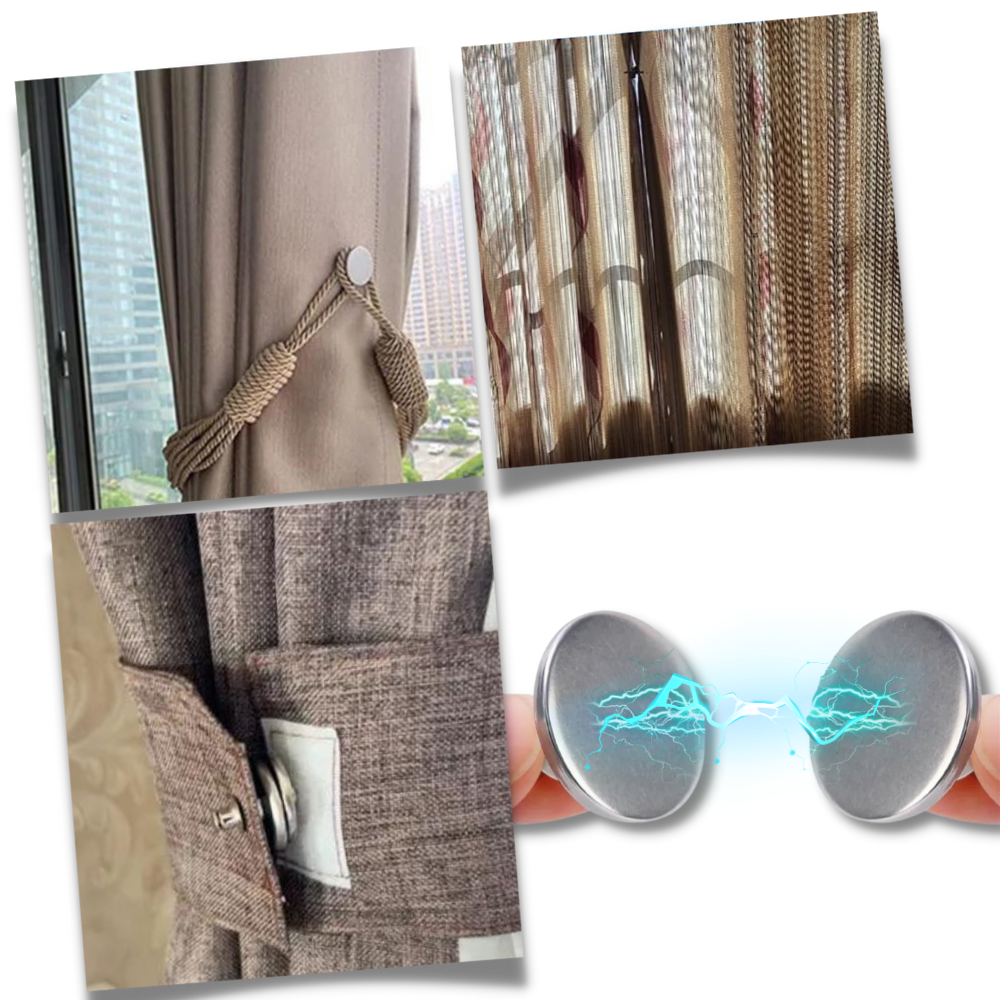 Clips magnétiques anti-fuite de lumière pour rideaux
 - Révolutionner la gestion des rideaux grâce à la fermeture magnétique
 - Ozerty