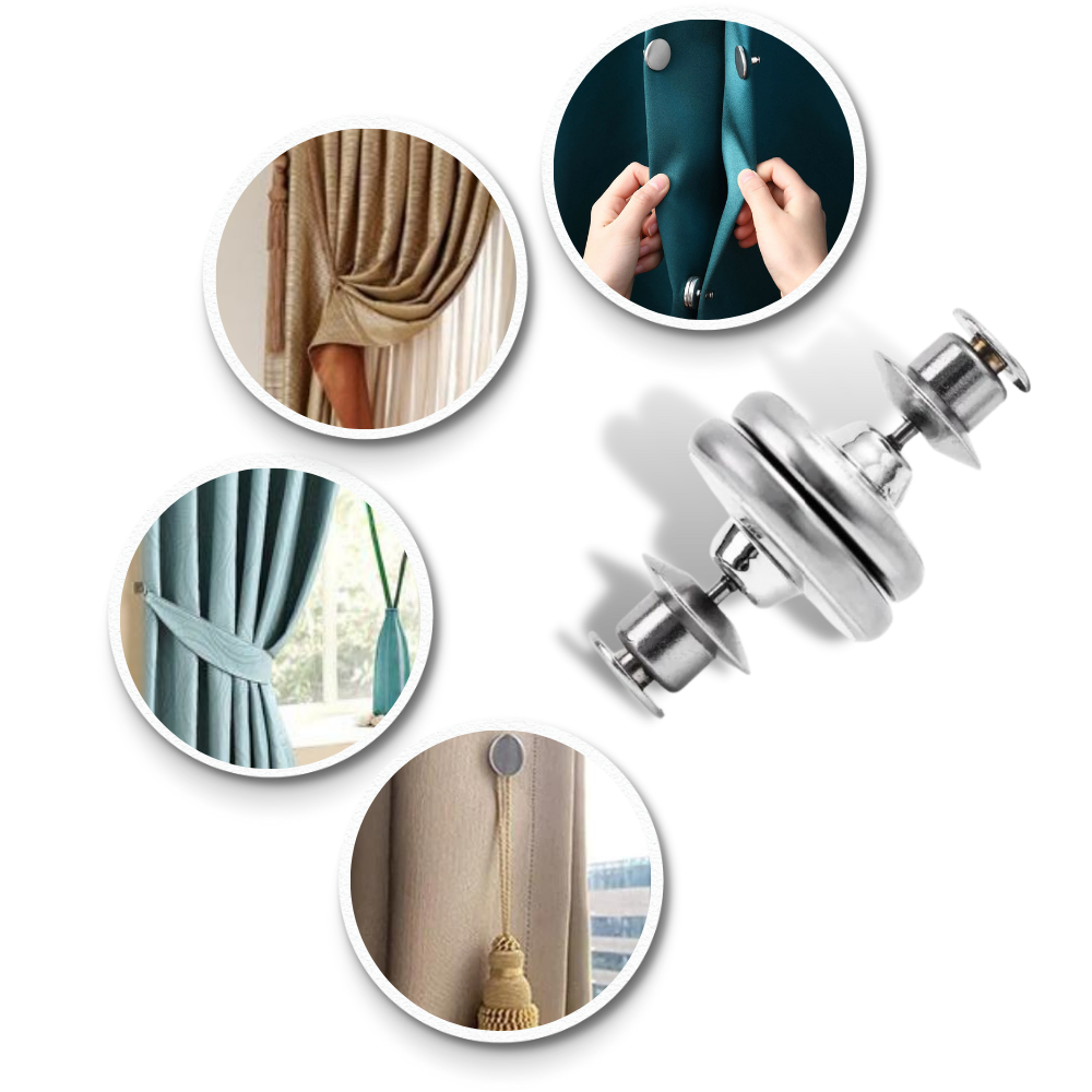  Anti-Leakage magnetic curtain clips - Style Meets Function - Ozerty