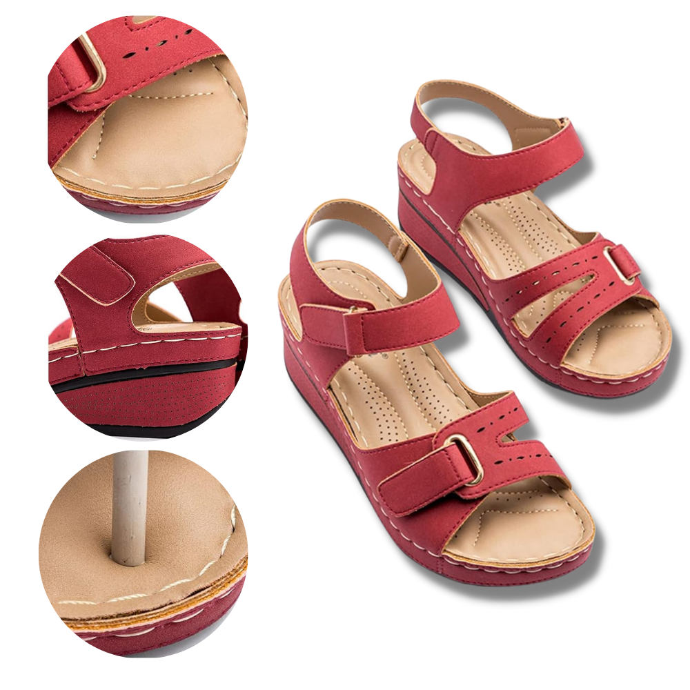 Ortopediska sandaler med stöd för hålfot för kvinnor - Elegant och trendig design - Ozerty