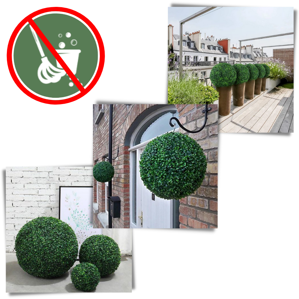 Artificial Topiary Grass Balls - Zero Upkeep - Ozerty