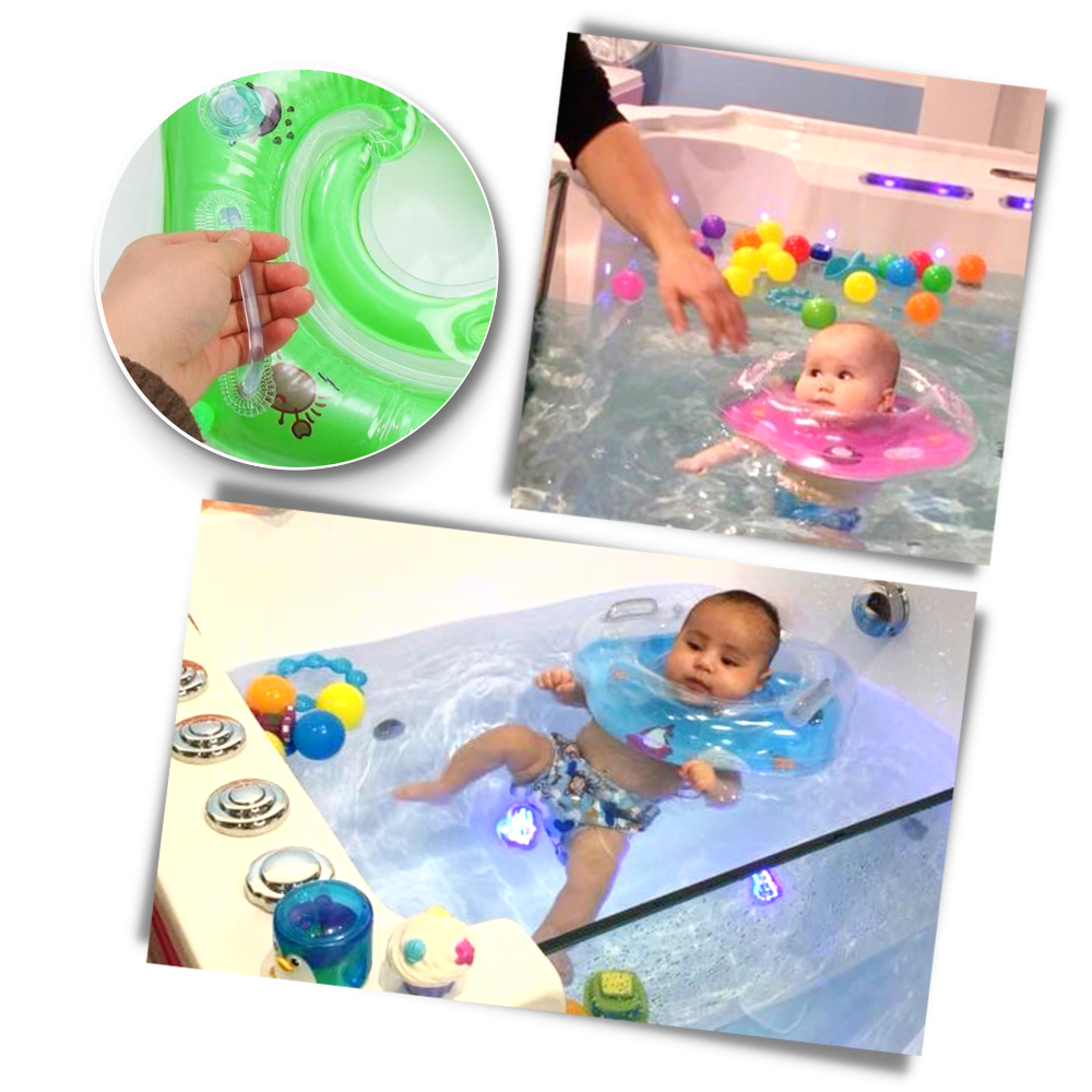 Baby Floating Neck Ring - Double Hand Grip Design for Superior Stability - Ozerty
