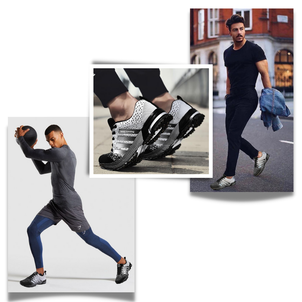 Scarpe da ginnastica traspiranti da uomo - Una dichiarazione di moda versatile - Ozerty