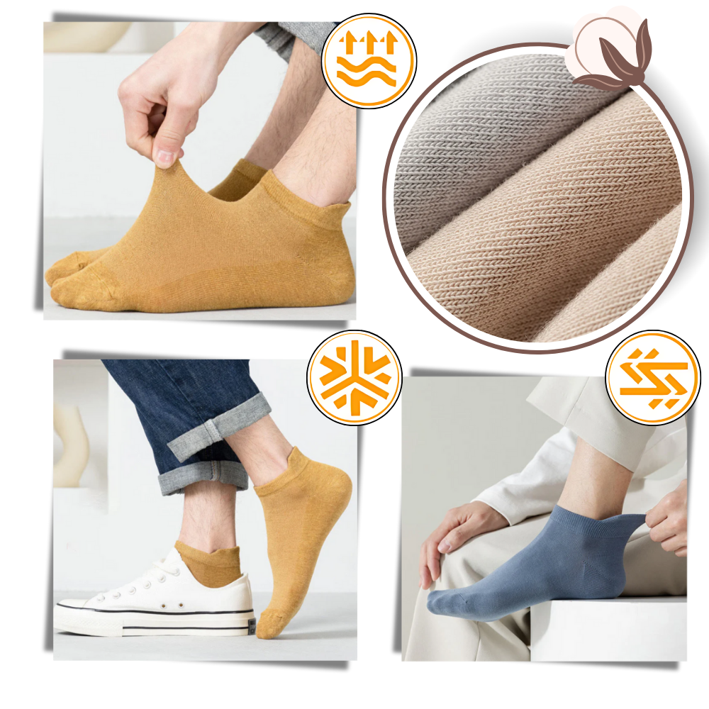 Breathable Moisture Wicking Men Ankle Socks - Advance Moisture Wicking  - Ozerty