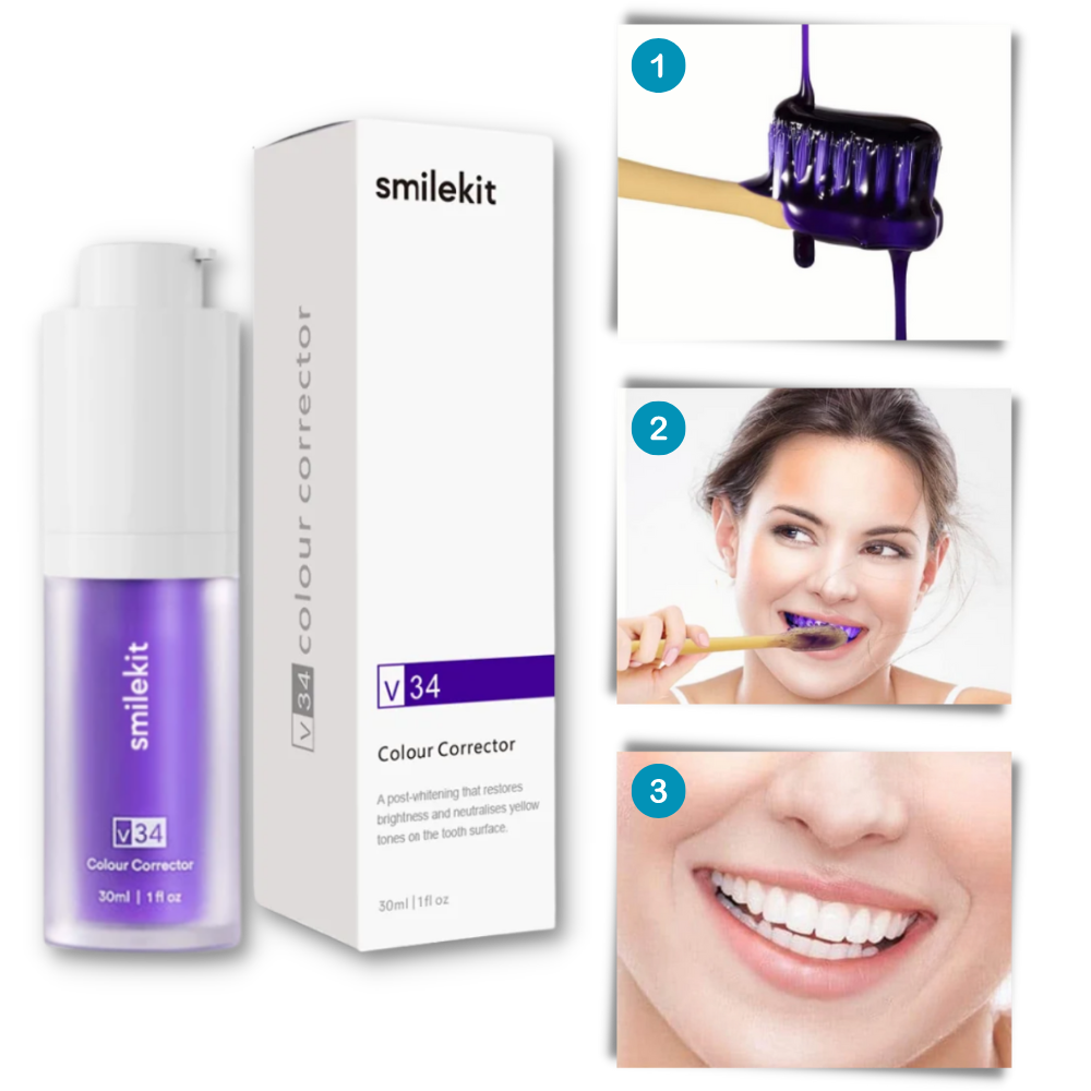 Dentifrice violet éclaircissant

 - Solution révolutionnaire pour les dents ternes et décolorées

 - Ozerty