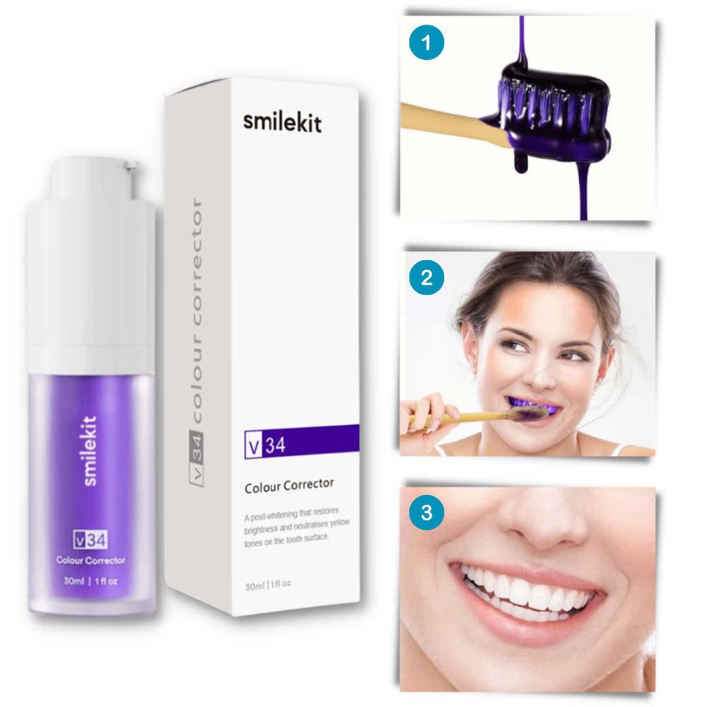 Brightening Purple Toothpaste  - Revolutionary Solution for Dull and Discolored Teeth - Ozerty