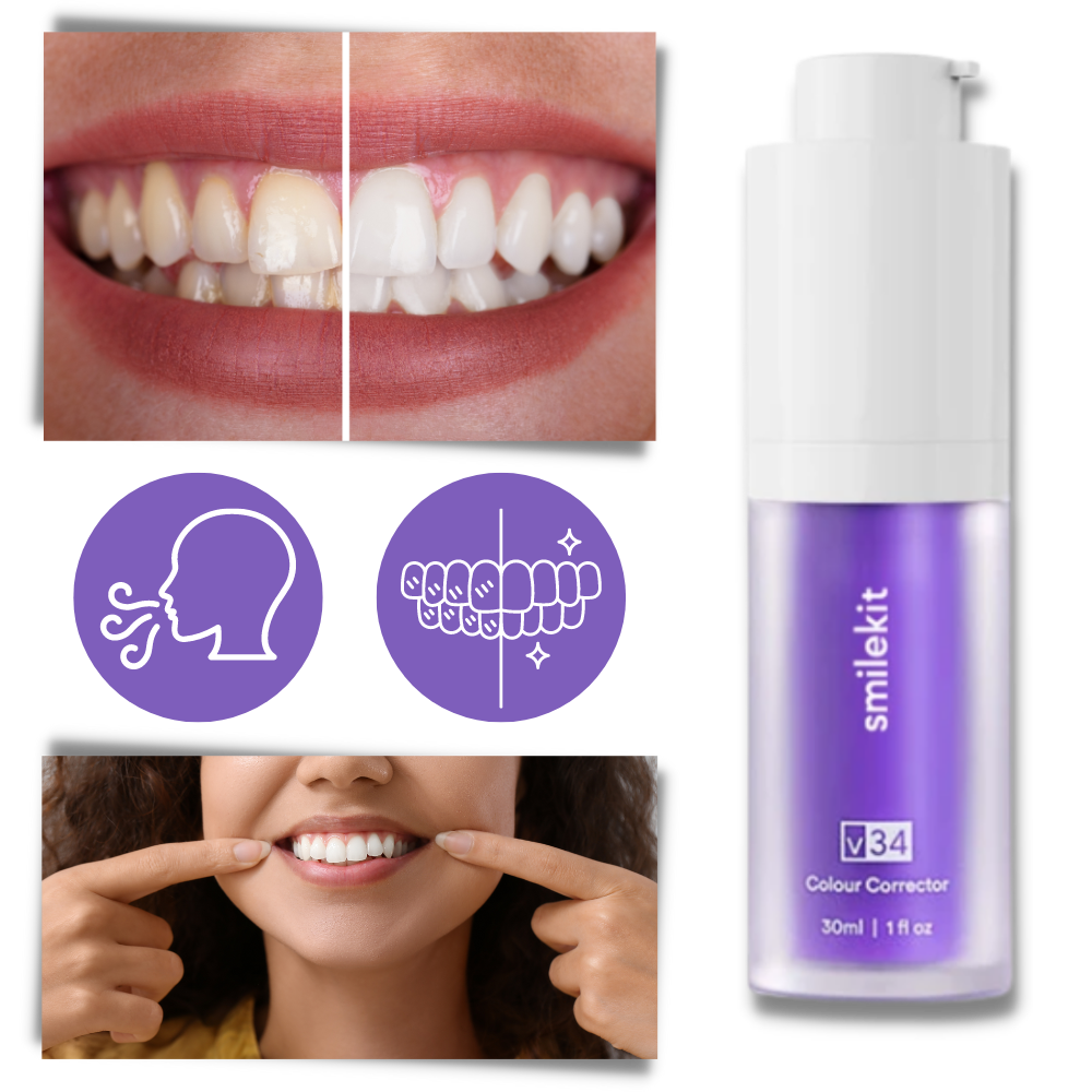 Brightening Purple Toothpaste  - Gentle while it brightens - Ozerty