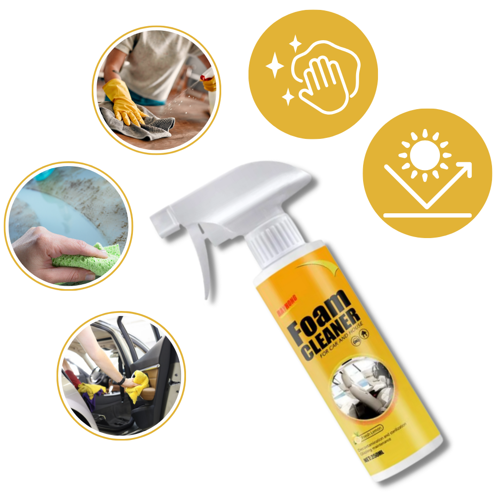 Car Deep Cleaning Foam Cleaner - Gentle Yet Effective, Anti UV protective coat - Ozerty