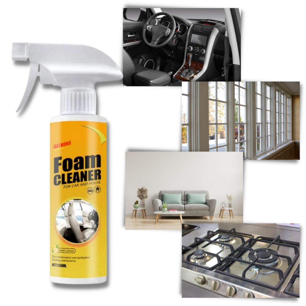 Car Deep Cleaning Foam Cleaner - Versatile and Multi-Purpose Solution - Ozerty