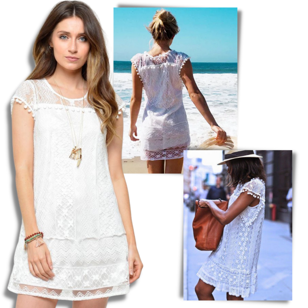 Chic Boho Lace Dress - A Style Statement for Every Occasion - Ozerty