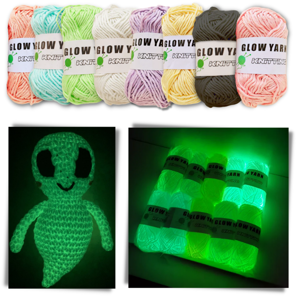 Colorful Soft Glow Yarn - A Spectrum of Creativity with Glow Yarn's Diverse Palette - Ozerty