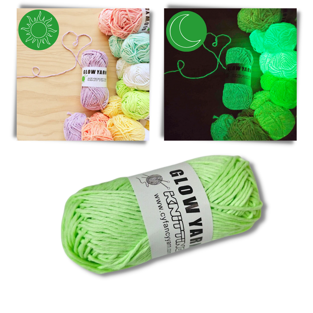 Colorful Soft Glow Yarn - Illuminating Solutions for Nighttime Visibility and Fun - Ozerty