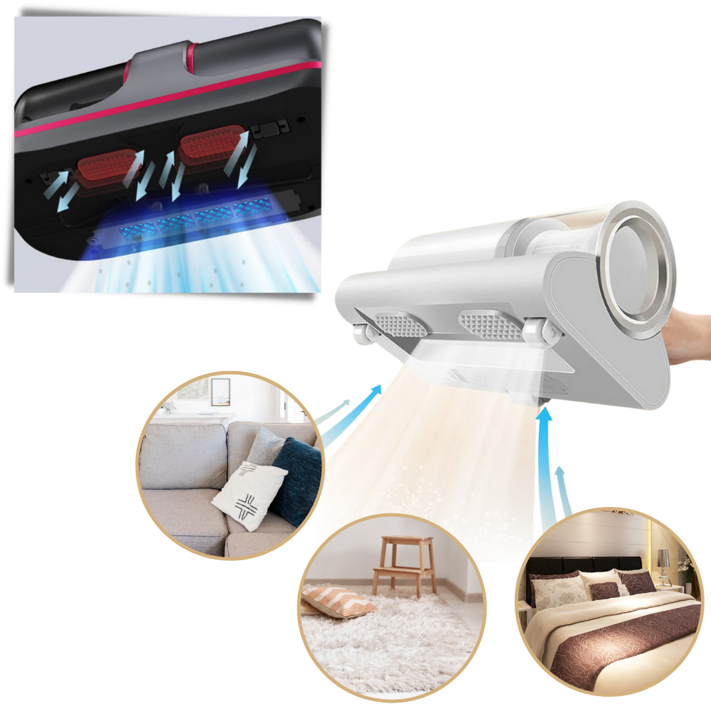 Cordless Dust Mite Vacuum - Unleash the Sterilizing Power of UV-C Ultraviolet Light - Ozerty