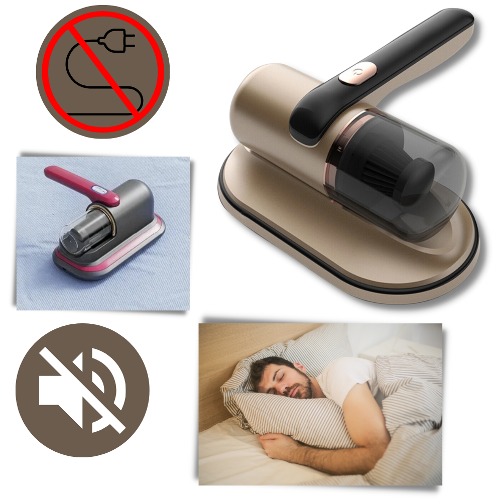 Sladdlös dammsugare för säng - Trådlös bekvämlighet möter ergonomisk komfort - Ozerty