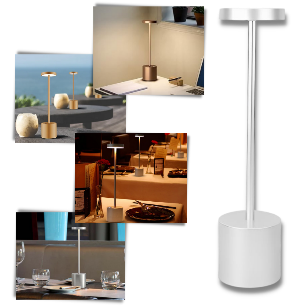 Lampe de table rechargeable sans fil
 - Atmosphère douillette et imperméable
 - Ozerty