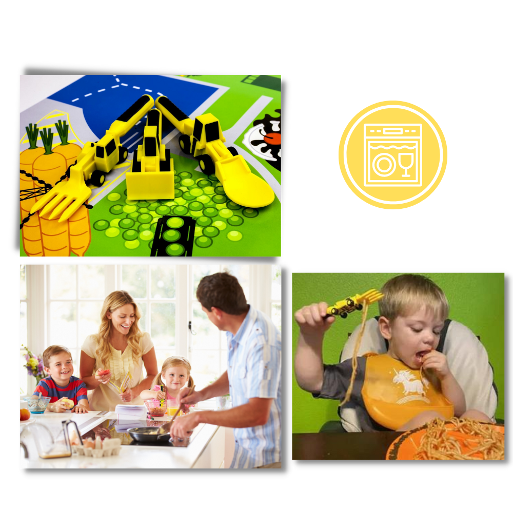 Set di piatti e utensili per un'alimentazione creativa e costruttiva - Comodo e pratico per le famiglie più impegnate - Ozerty