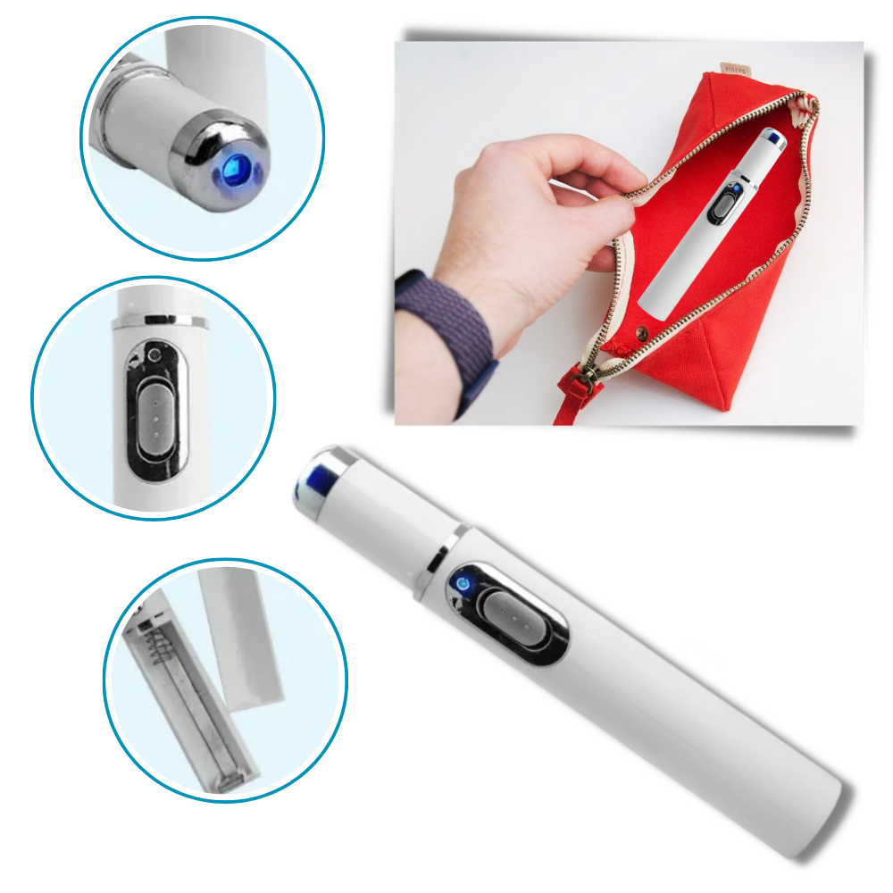 Stylo au laser bleu pour l'élimination des taches - Portabilité et facilité d'utilisation - Ozerty