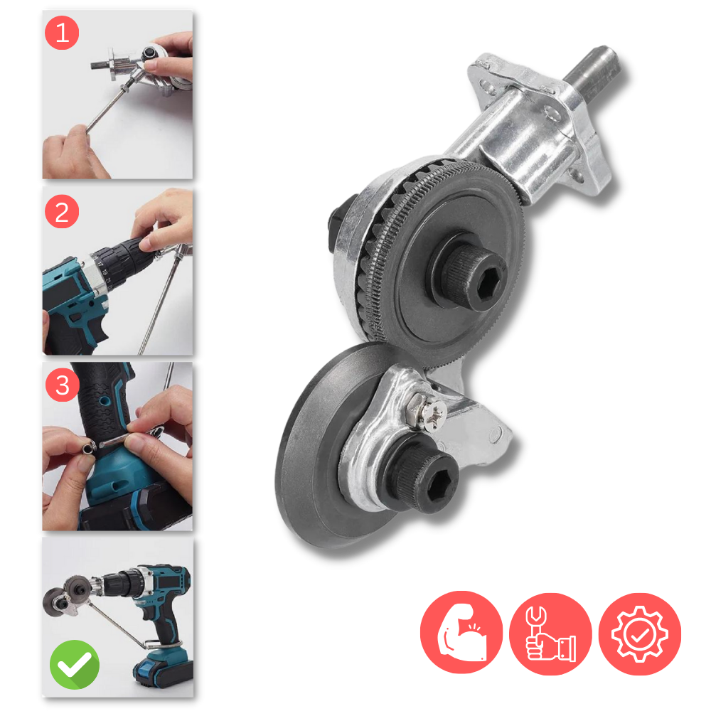 Electric Drill Plate Cutter Set - Technical characteristics - Ozerty