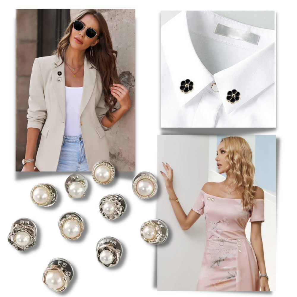 Broches à boutons élégantes sans couture - Parfait pour toutes les tenues et toutes les occasions
 - Ozerty