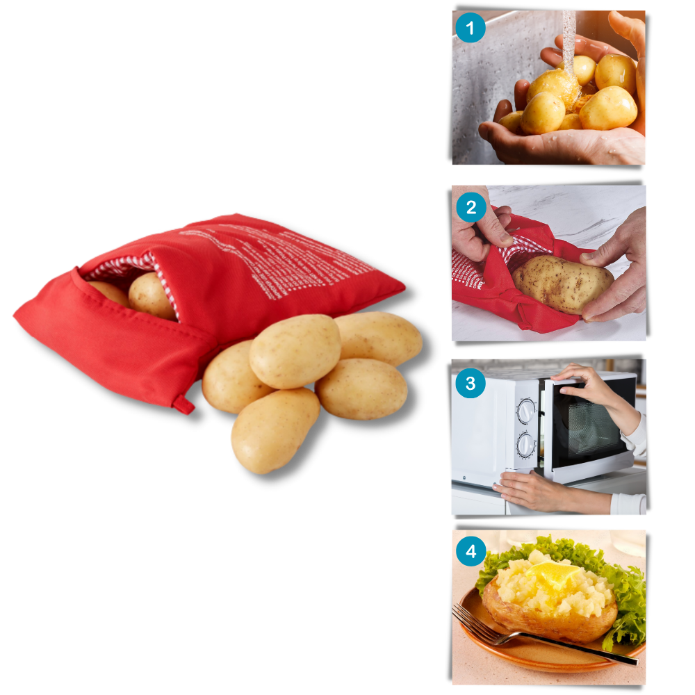 Sac de cuisson à pommes de terre pour micro-ondes

 - Une cuisson rapide et sans faille

 - Ozerty