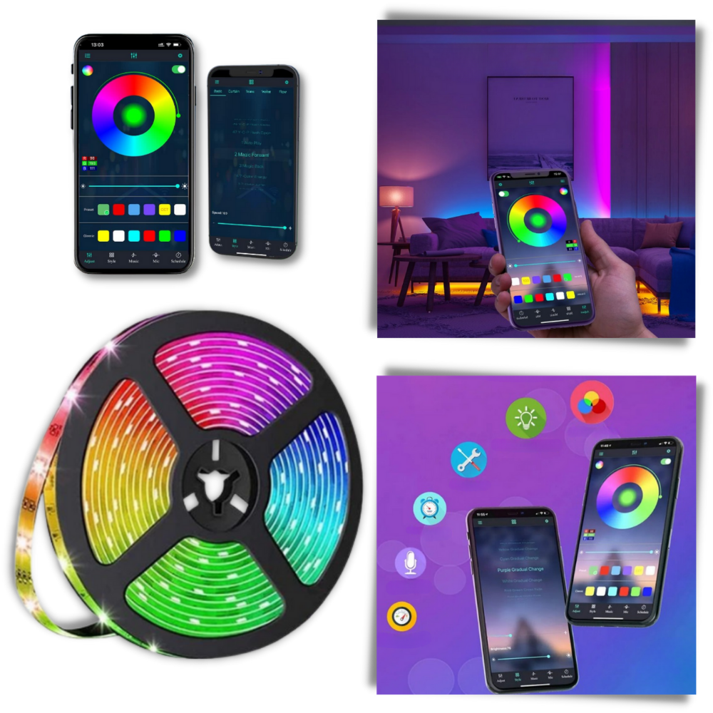 Energy Efficient RGB Led Strip - Transform Your Space with Intelligent Lighting - Ozerty