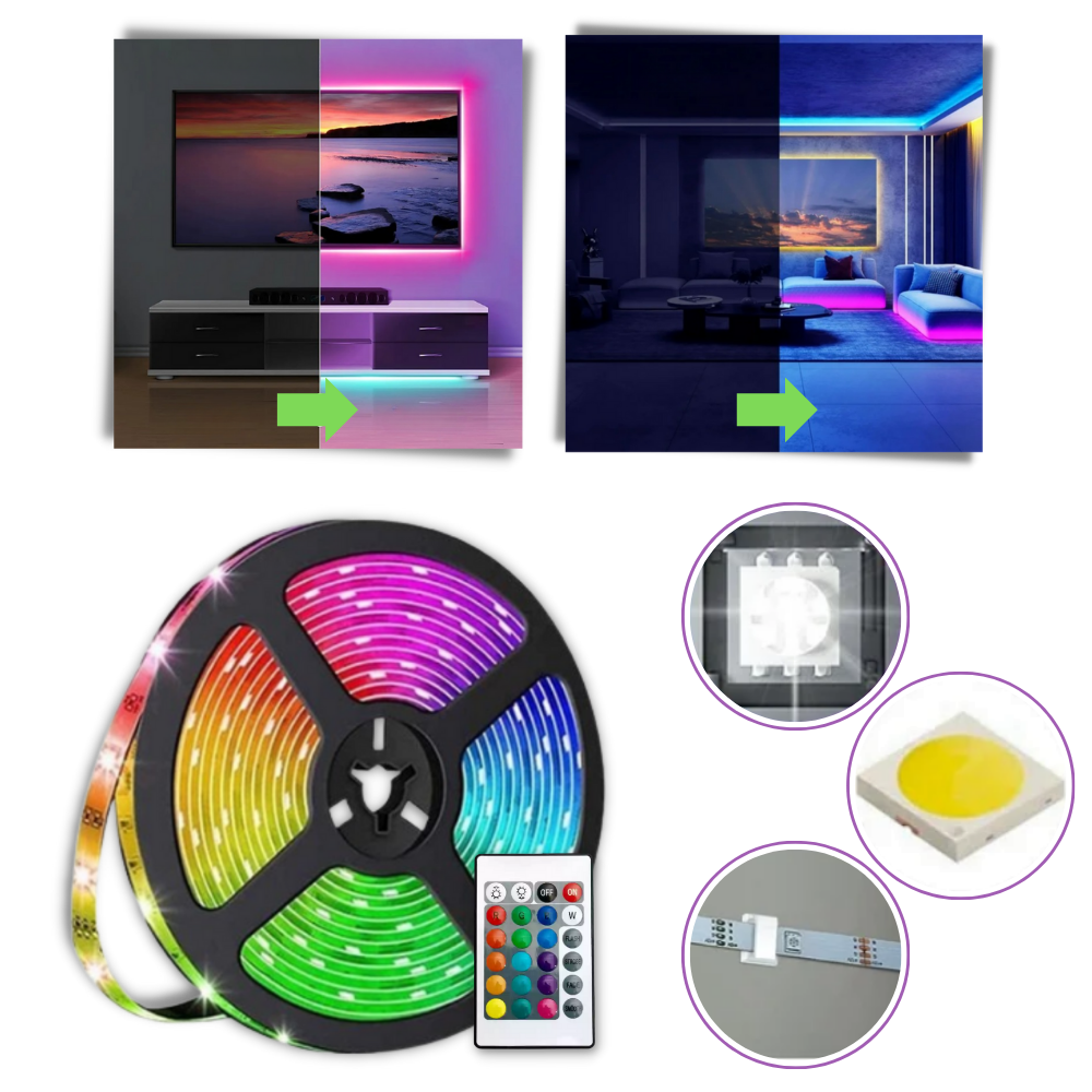 Energy Efficient RGB Led Strip - Balancing Efficiency with Vibrant Lighting - Ozerty