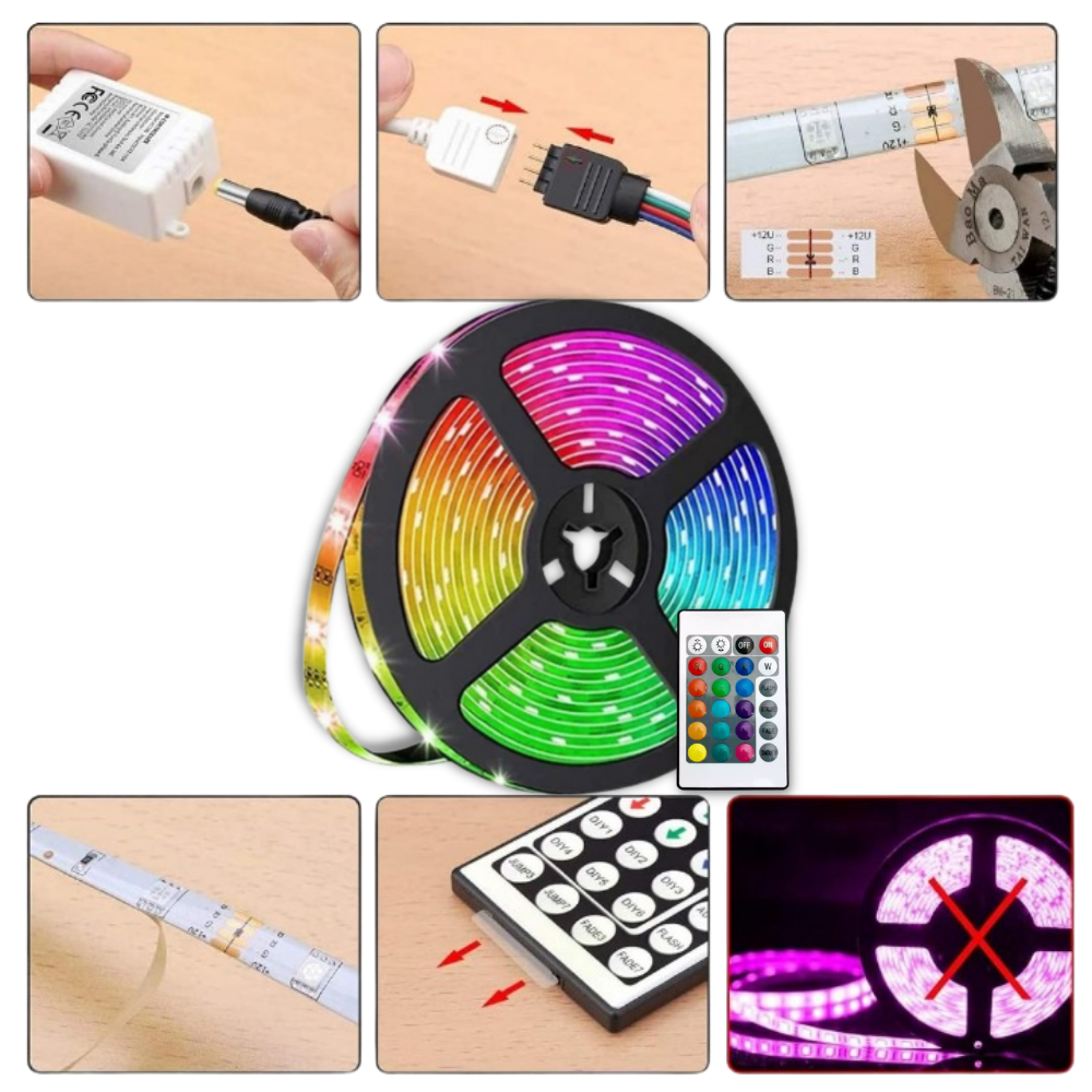 Energy Efficient RGB Led Strip - Hassle-Free Setup - Ozerty