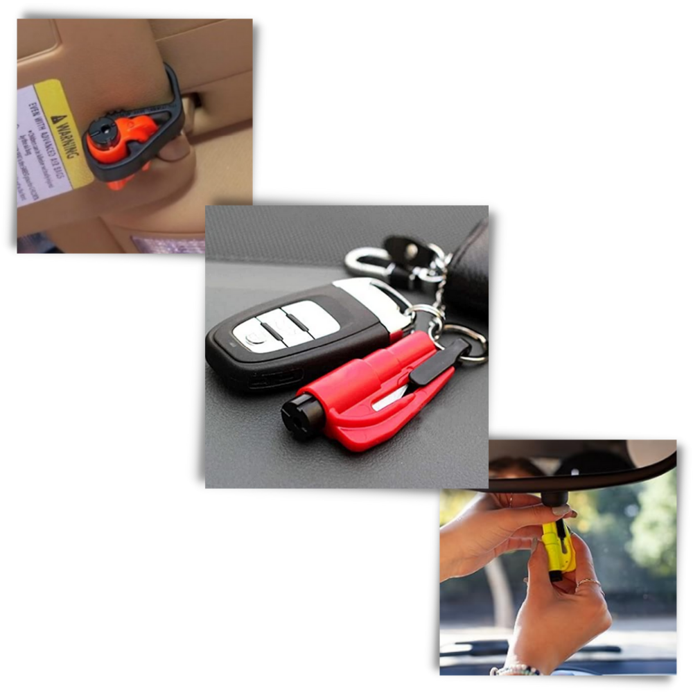 Essential 2-in-1 Car Breaker Tool -  Multi-Use Assurance  - Ozerty