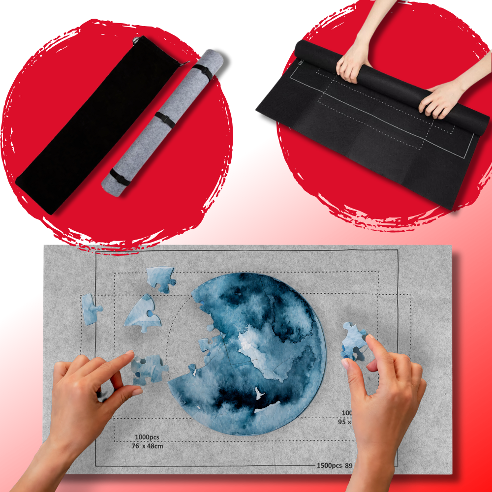 Felt Puzzle Mat Roll Up - Roll It Up and Save Your Progress Without a Hitch - Ozerty