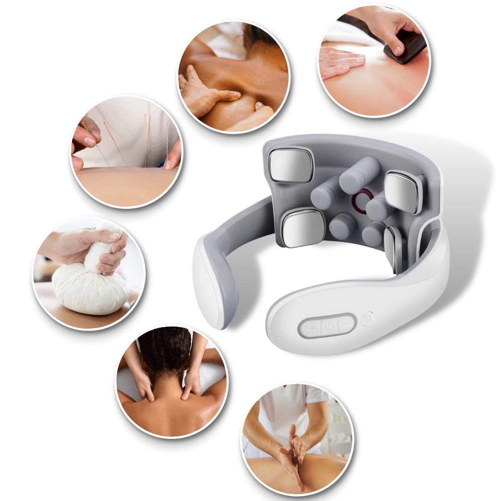 Aflastende massageapparater til nakke og skuldre
 - Seks forskellige massagetilstande
 - Ozerty