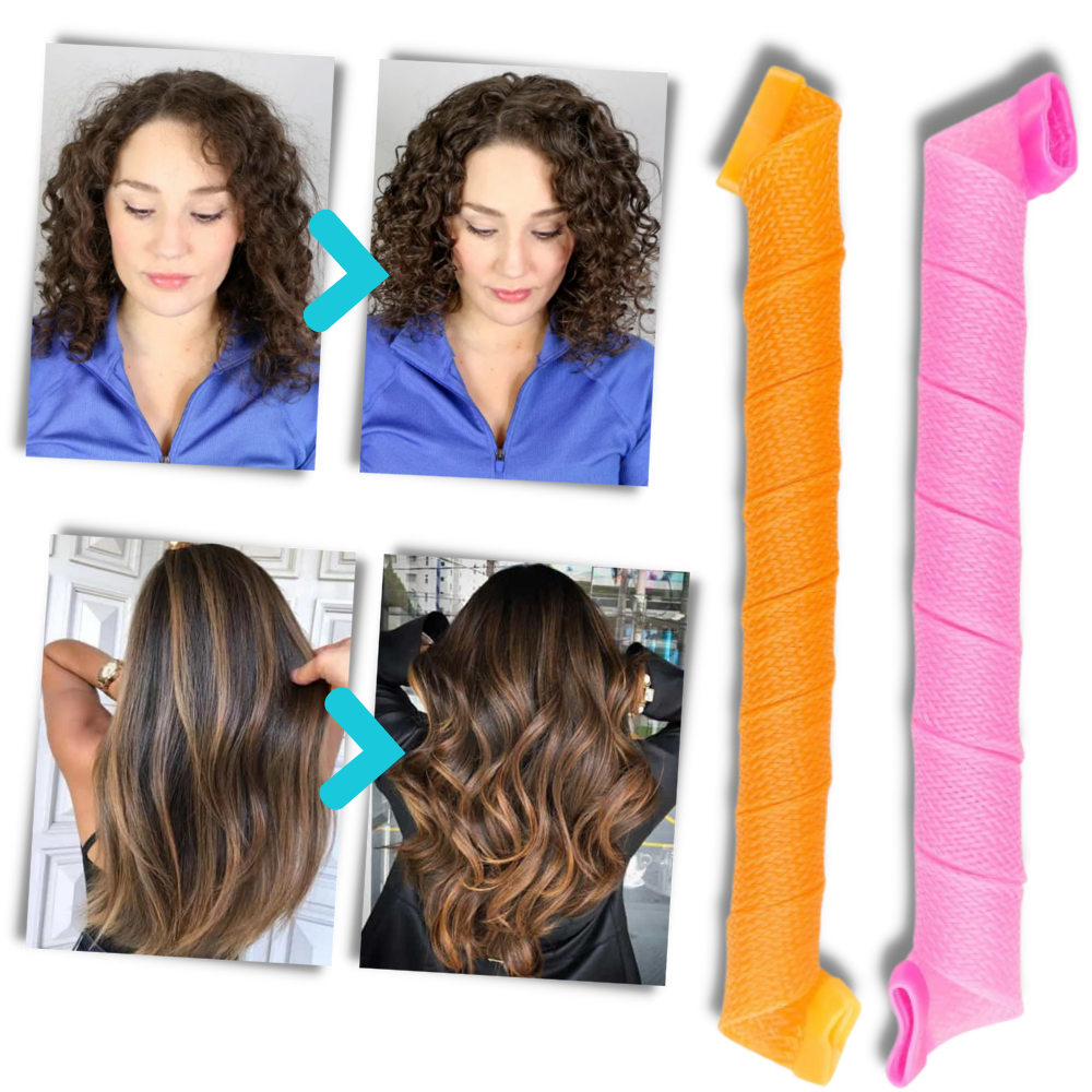 Heatless Curly Hair Roller Kit - Versatility for All Hair Types - Ozerty