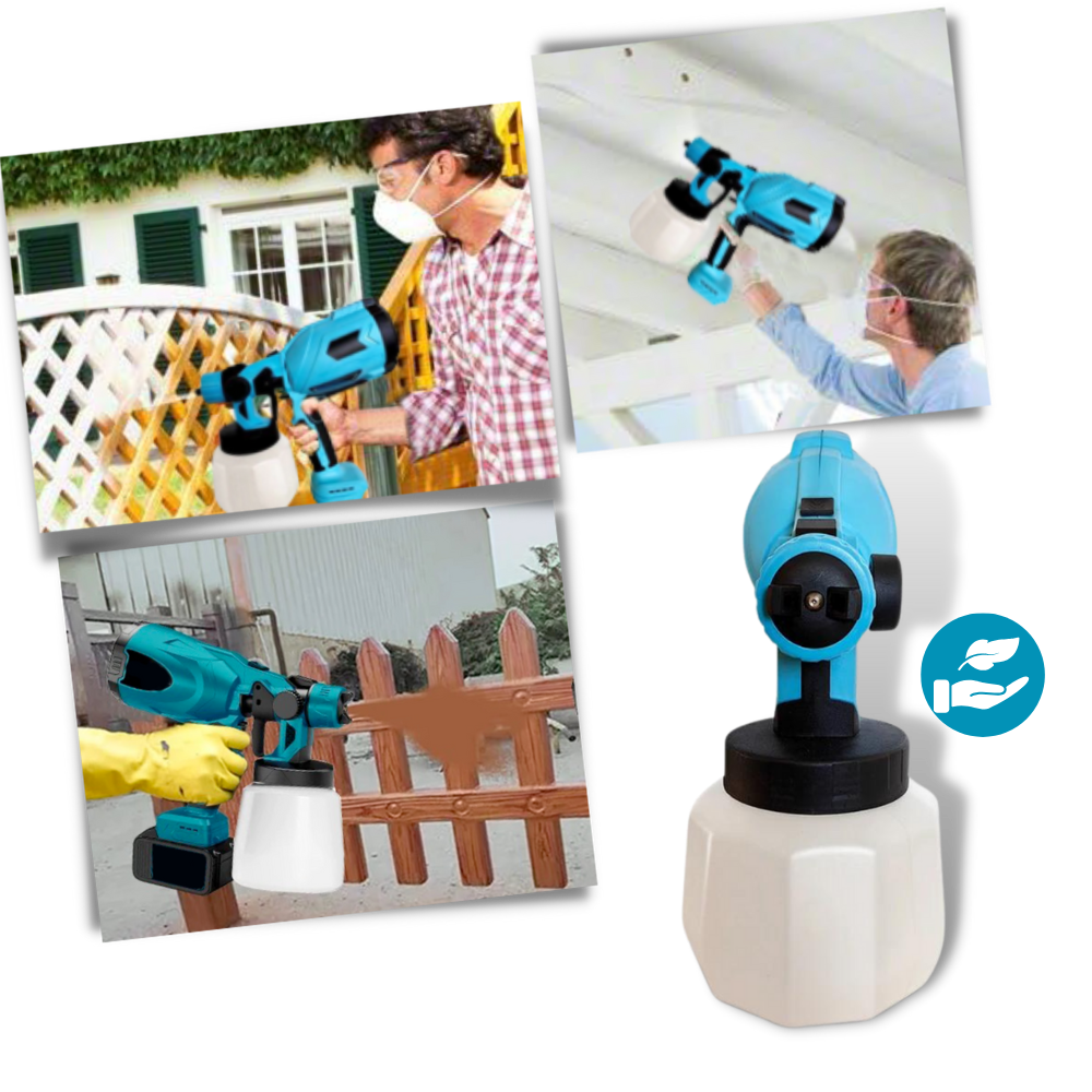 High-pressure Cordless Paint Sprayer Gun - Lightweight Design for Easy Handling - Ozerty