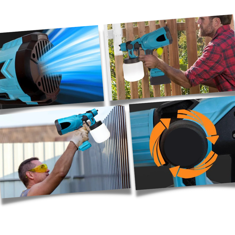 High-pressure Cordless Paint Sprayer Gun - Precision Control for Perfect Results - Ozerty