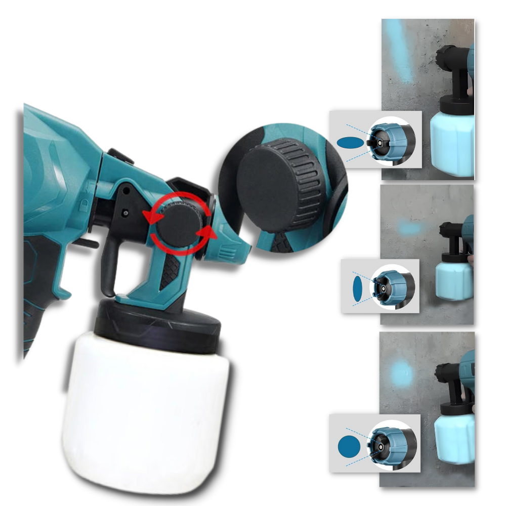 High-pressure Cordless Paint Sprayer Gun - Three Spray Modes for Every Task - Ozerty