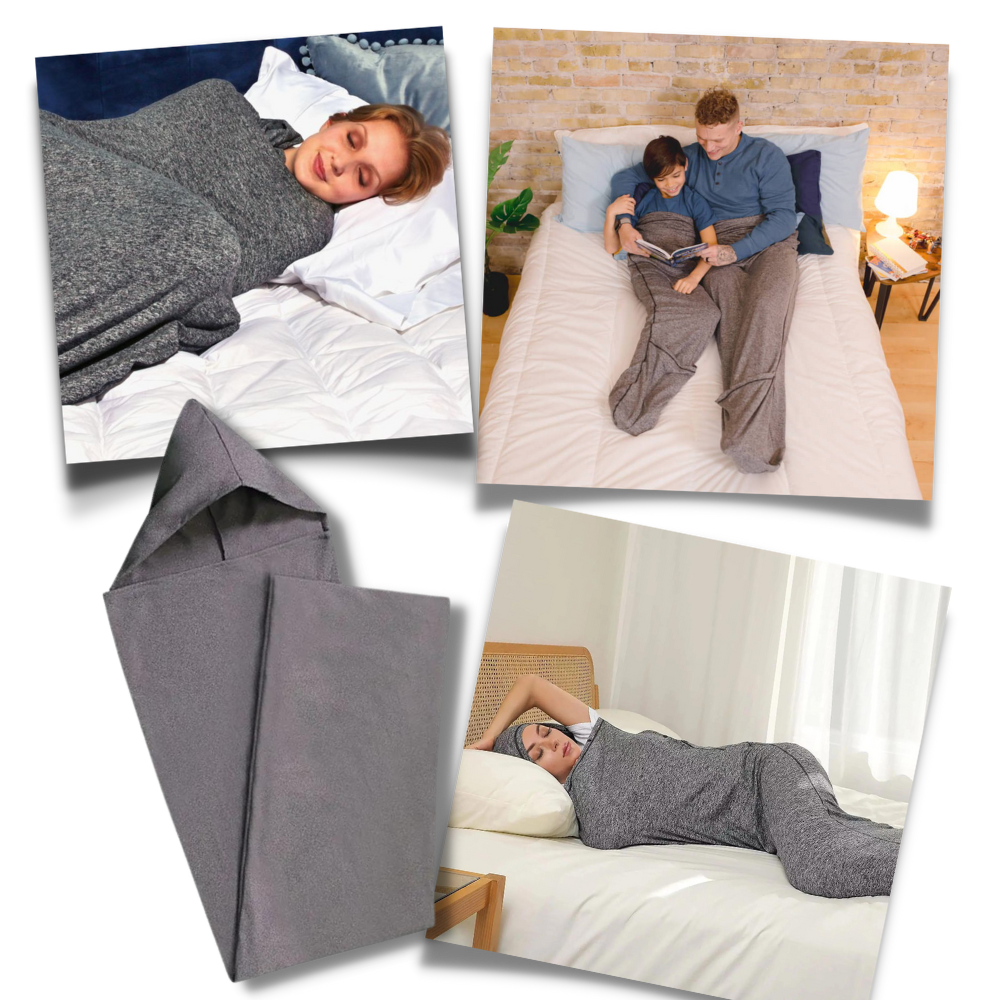 Coperta indossabile per dormire con cappuccio - Su misura per tutti - Ozerty