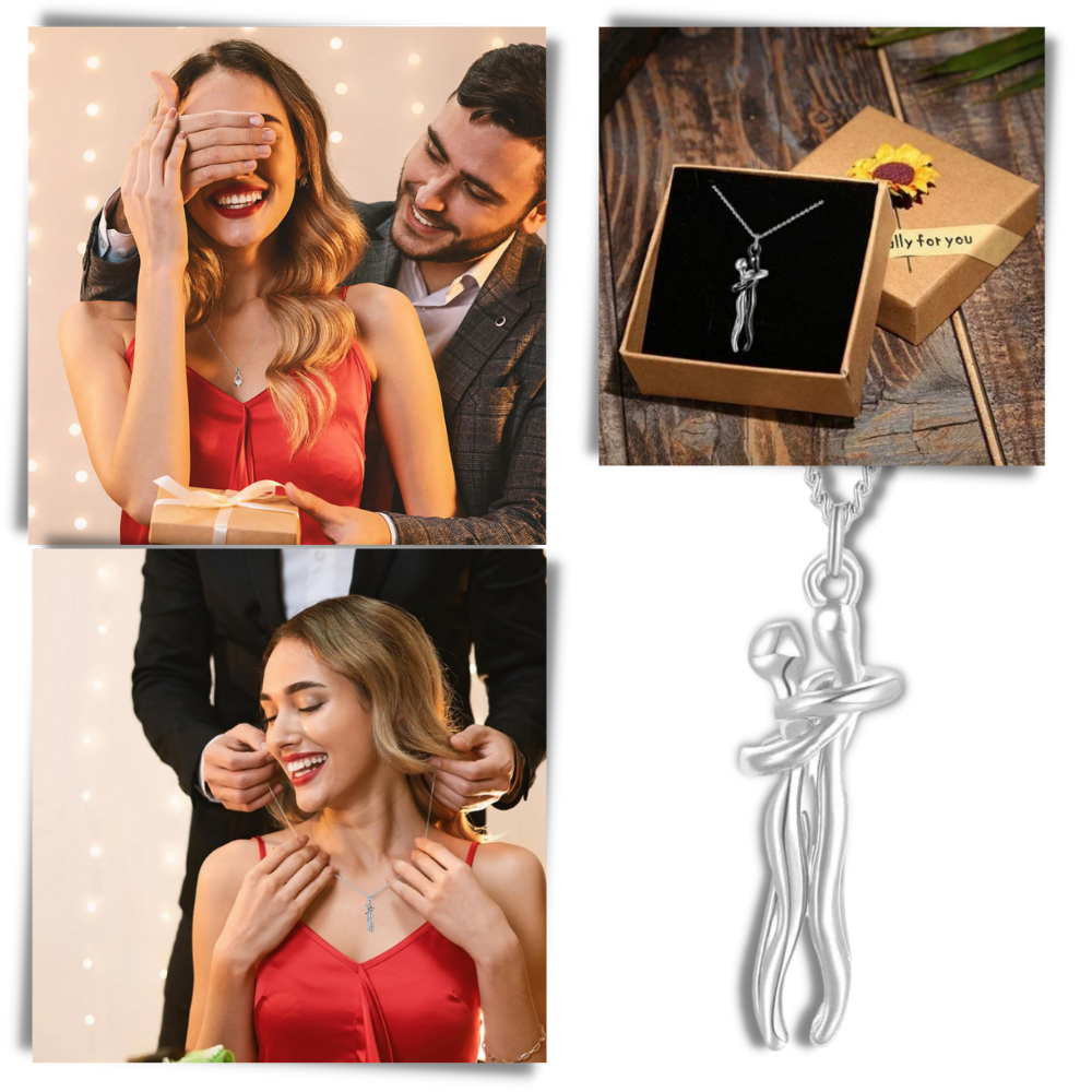 Collier de couple Câlin - Le cadeau parfait de l'amour - Ouistiprix