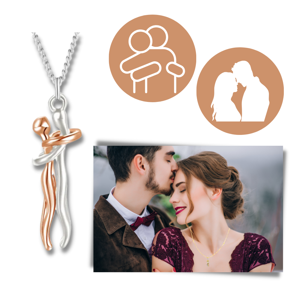 Hug Love Couple Necklace - Necklaces for couples: A Symbol of Unity - Ozerty