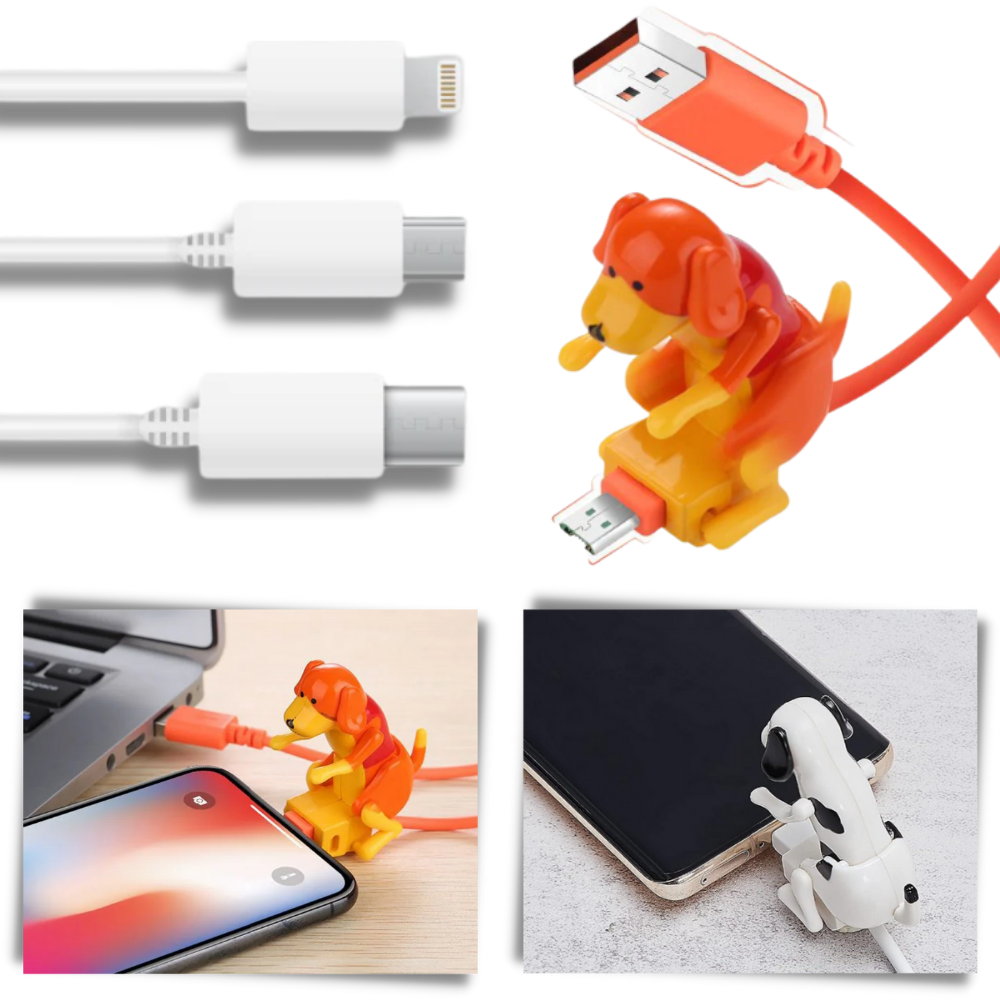 Humping Dog Fast Charger Cable - Versatile Connectivity - Ozerty