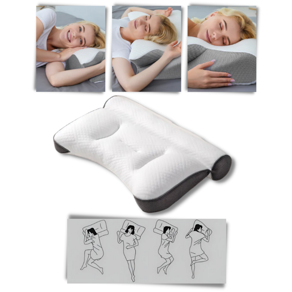 Hypoallergenic Cervical Support Pillow - Enhanced Sleep Hygiene with Breathable Fabric - Ozerty