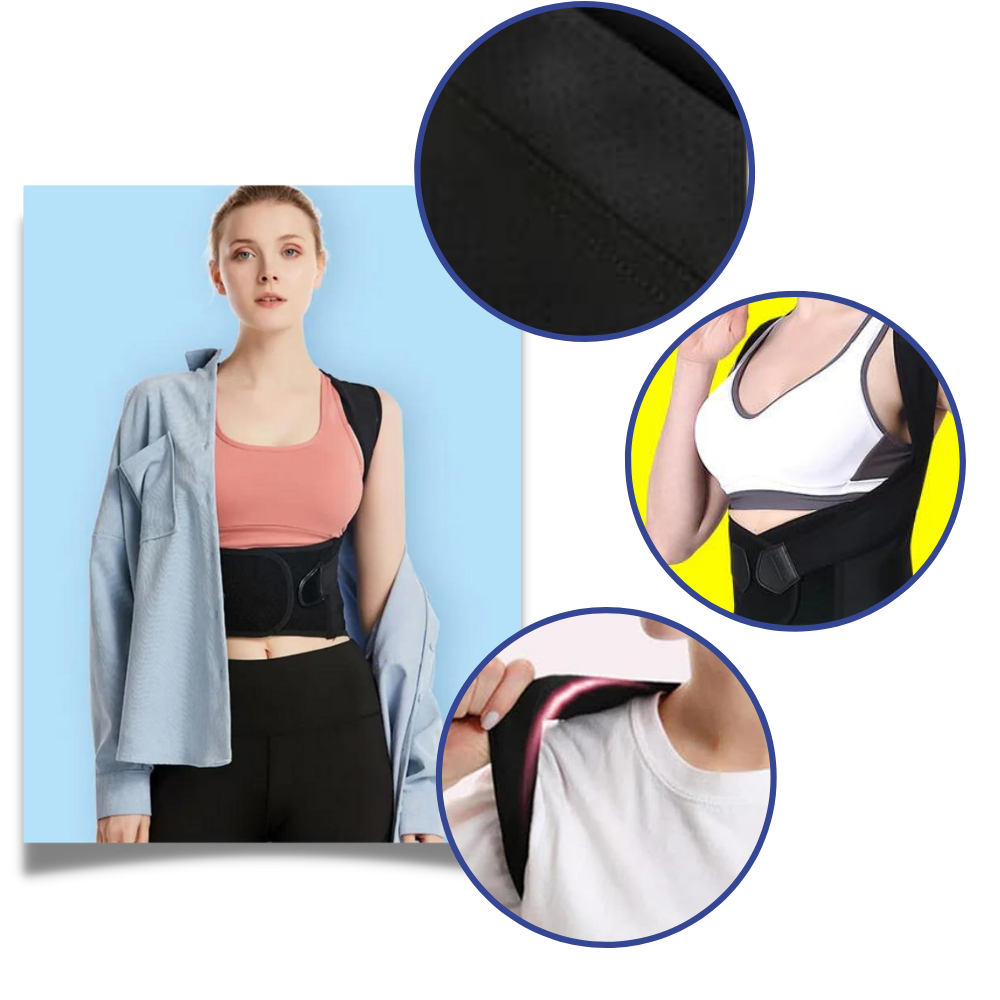Correcteur de posture instantané - Tissu confortable et doux pour la peau - Ozerty